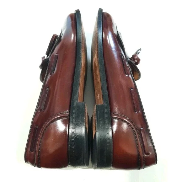 Cole Haan Hand Made In Maine Horween Leather Tassel Kiltie Loafers Ox blood 8.5 - Picture 7 of 16